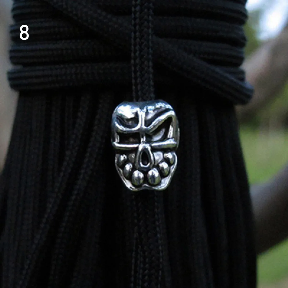 Style 8 1 шт. сплав серебро/золото 16 стиль нож шнур бусы на веревочке Шарм металлический череп браслет DIY кулон браслет украшение аксессуар - Цвет: Style 8