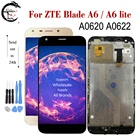 ЖК-дисплей с рамкой для ZTE Blade A6  A6 lite A0620 A0622, полный ЖК-дисплей с тачскрином и дигитайзером в сборе, дисплей A6 A6lite