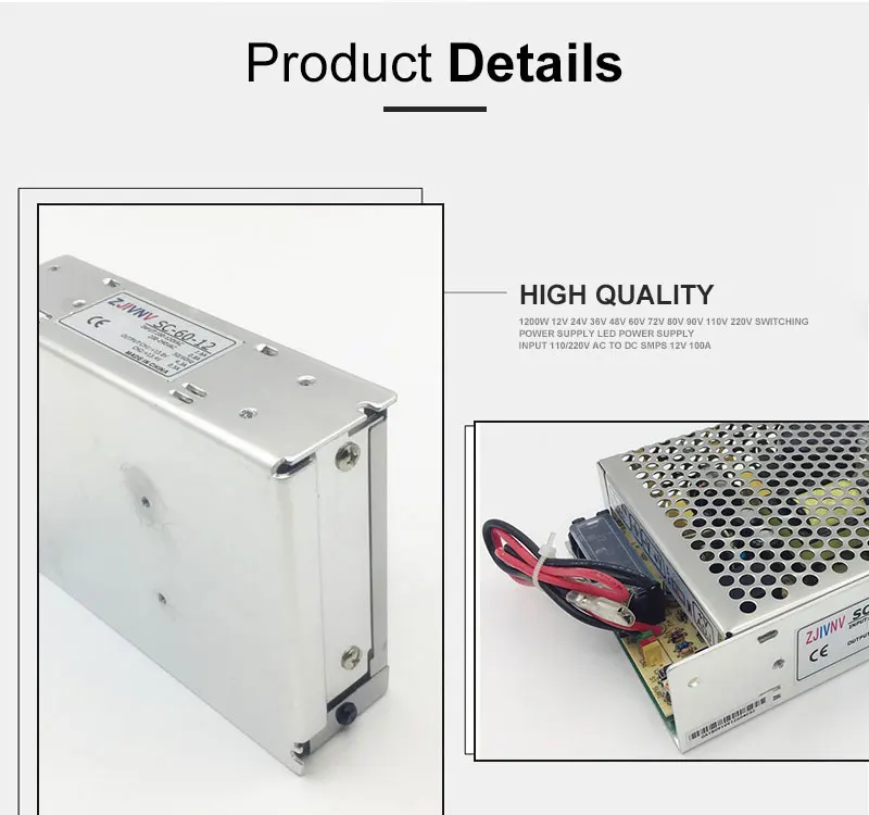 60W 12V 5A Универсальный UPS переменного тока/функция зарядки монитор импульсный источник питания 13,8 v, зарядное устройство 2 года гарантии(SC-60-12