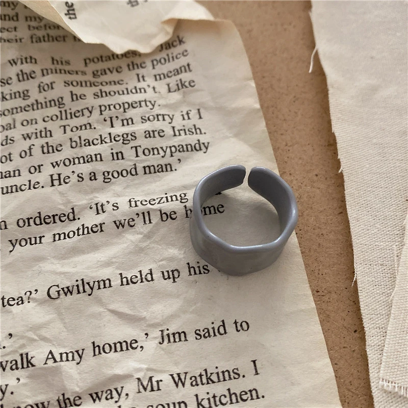 

Ring Trendy Colorful Drop Glaze Geometric Rings Irregular Beautiful Goog-looking Openning Ring For Women Party Jewelry