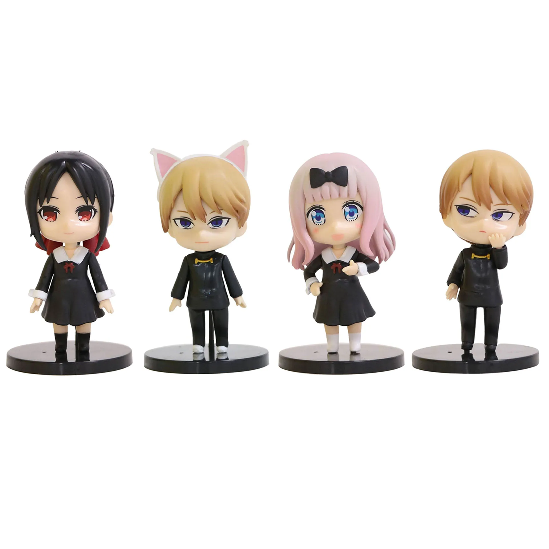 

4 шт./компл. аниме Kaguya-sama: Love Is War экшн-Фигурки игрушки Shinomiya Kaguya Shirogane Miyuki Коллекционная модель кукла детские подарки