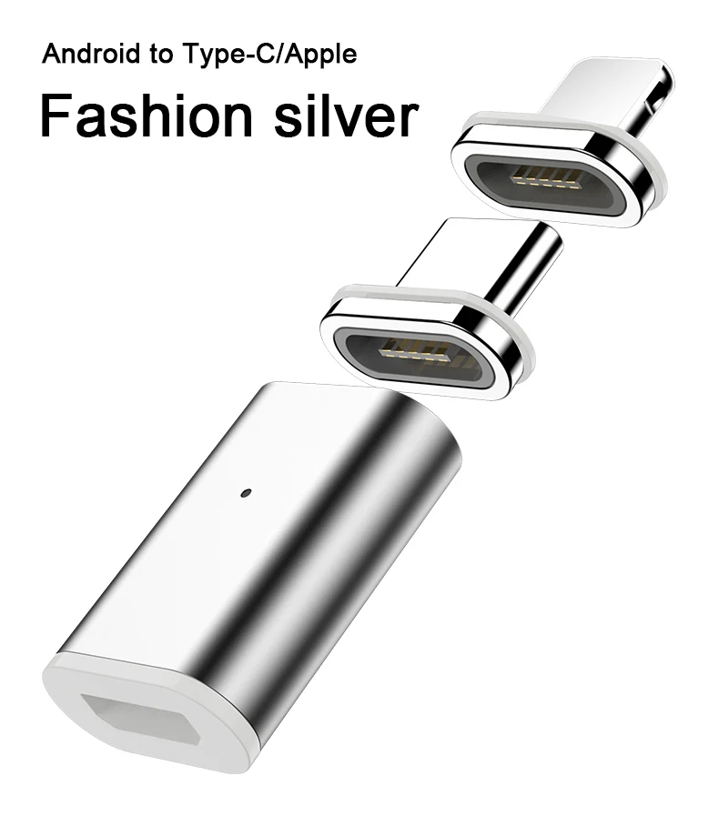 Магнитный USB C адаптер для iPhone XS X XR 8 7 поддержка QC3.0 8 Pin Micro usb type C зарядный разъем адаптер для huawei samsung