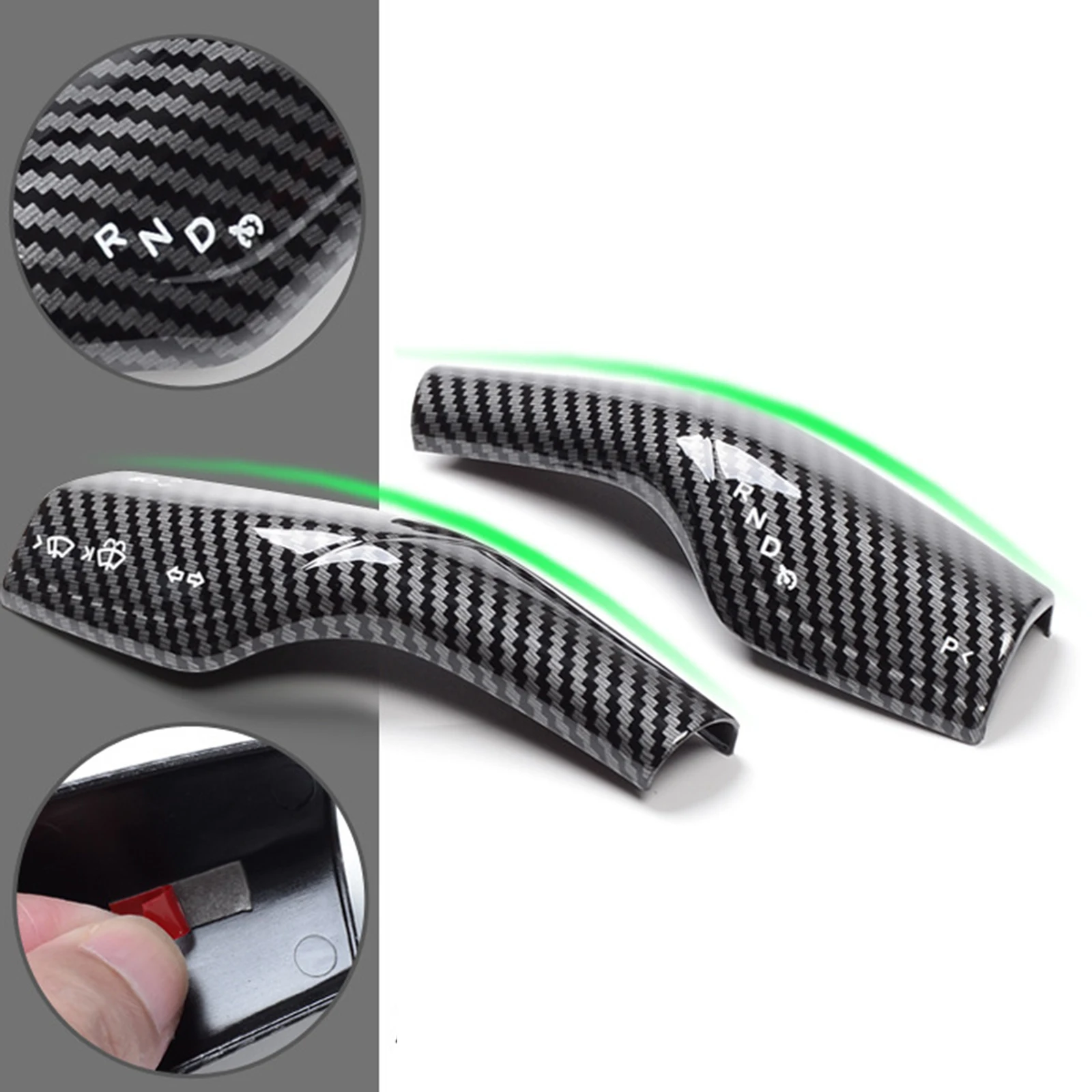

2x Car Wiper Gear Lever Cover Stickers fits for Tesla Model 3 Y Spare Parts