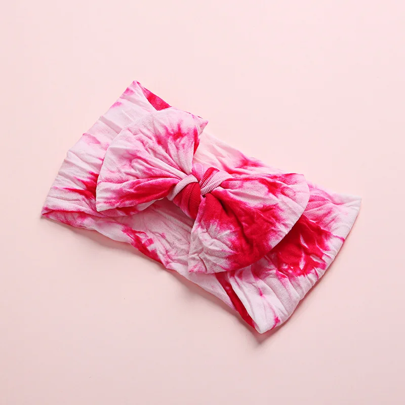 Детские эластичные резинки для волос с принтом в виде галстука красителя банты