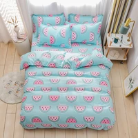 cartoon floral plaid duvet cover sets 220x240 bedding set nordic bed cover 150 queen king size bed sheet for home