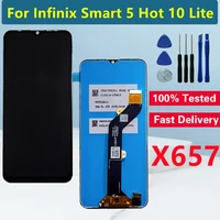 6 6 lcd for infinix hot 10 lite x657b lcd screen display touch screen digitizer assembly for infinix smart 5 x657 x657c display