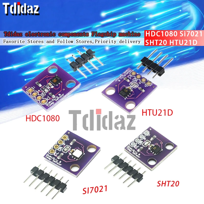 HDC1080 Si7021 SHT20 HTU21D модуль с низкой мощностью цифровой датчик влажности высокой