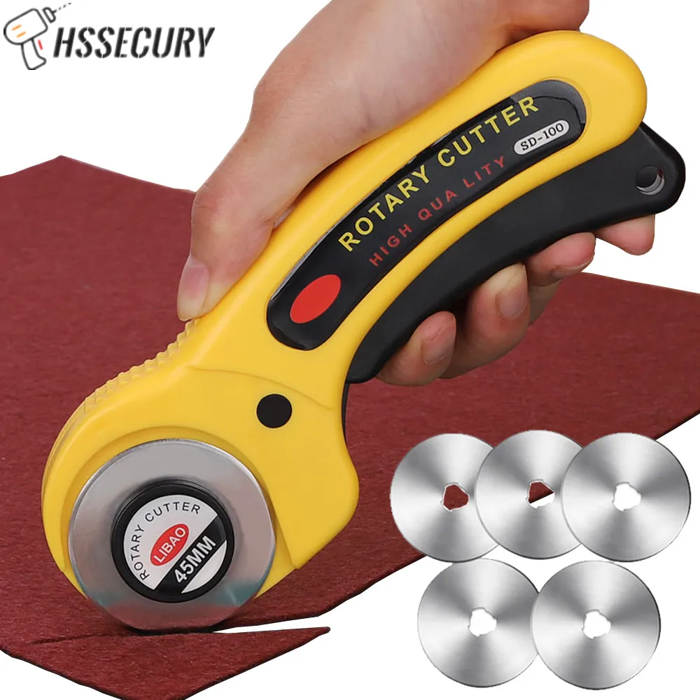 

Leathercraft 45mm Rotary Cutter Leather Cutting Tool Leather Craft Fabric Circular Blade Knife DIY Patchwork Sewing Quilting