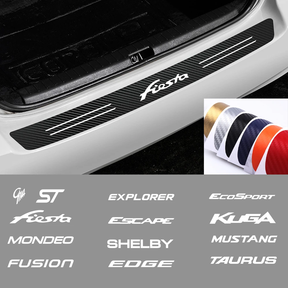 Для Ford логотип ST Фокус Fiesta Ecosport 2009 2015 Mondeo Джиа Телец Карбон волокно багажник