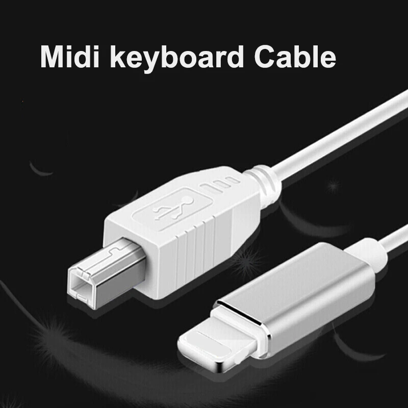 Фото Для Lightning-USB B адаптер для midi кабельного разъема usb клавиатура электрического