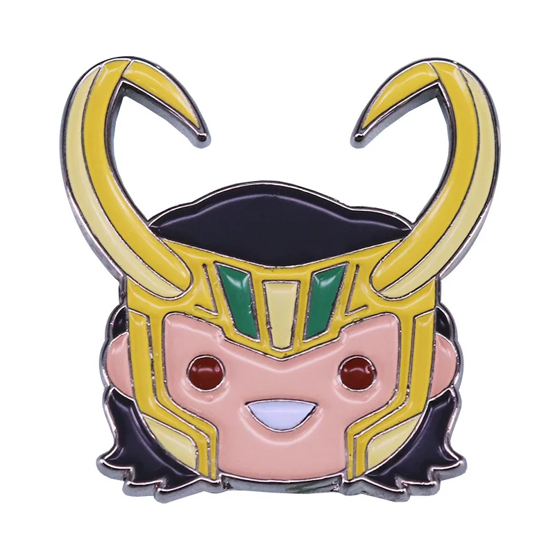 Металлическая брошь Loki мультяшный костюм для косплей |