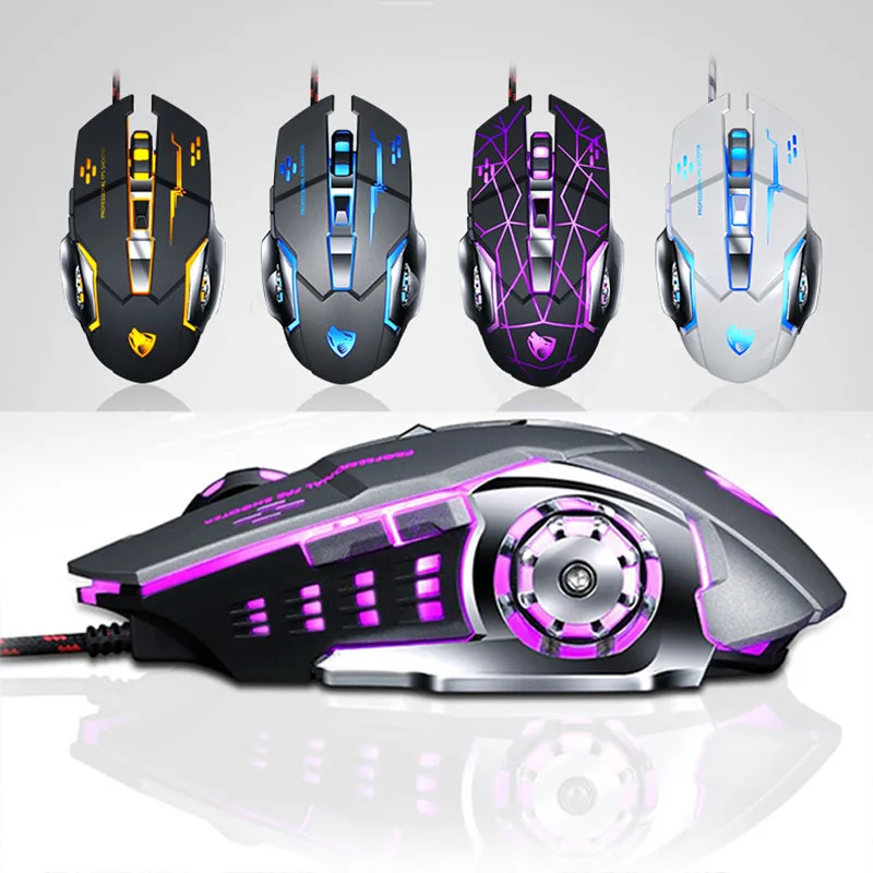 

Professional Ergonomic Wired Gaming Mouse for PC Gamer 6 Button 2500dpi Computer Mouse Backlight Competitive Gaming Accessories