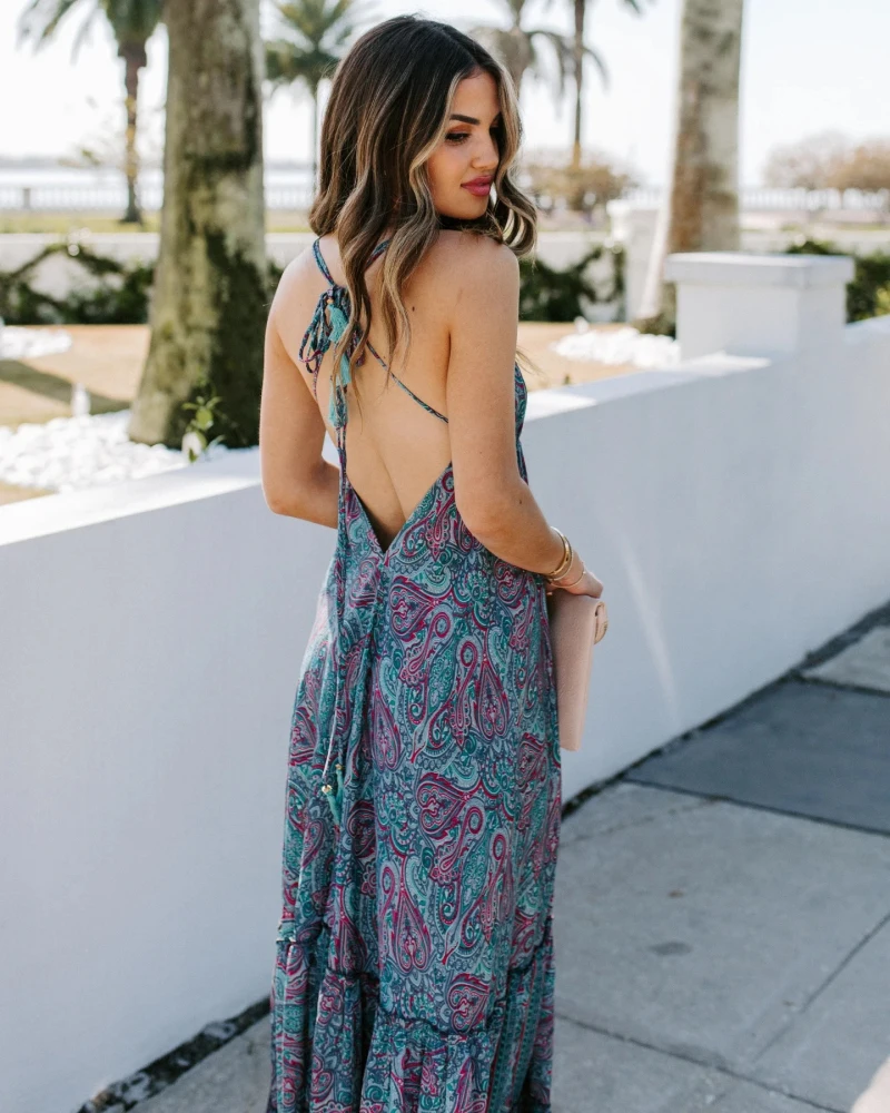 

2021 New Women's Strap V-neck Dress Irregular Splicing Print Sleeveless Dresses