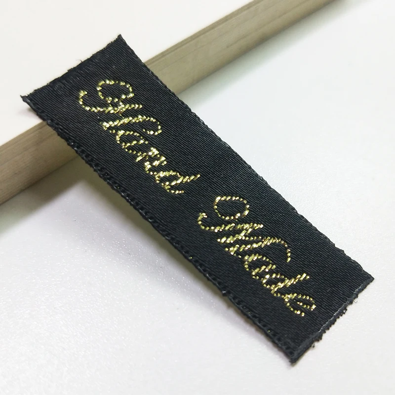 100 шт красный хлопковые тканые бирки ручной работы с буквенным рисунком Шлепанцы