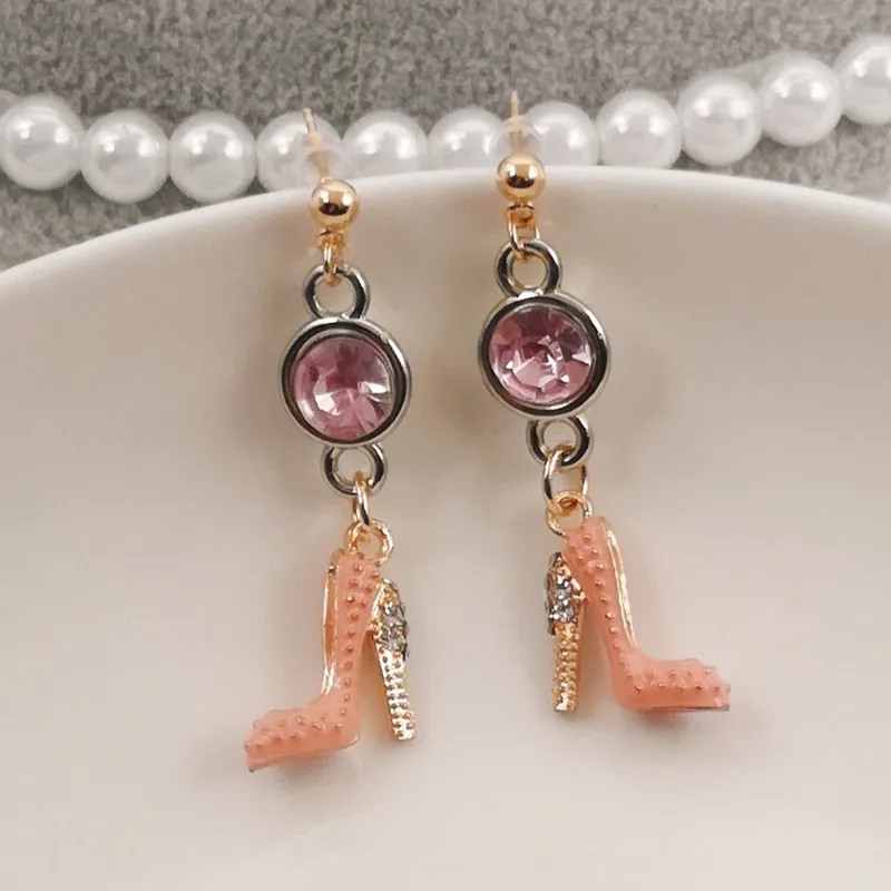 Новые Модные Симпатичные женские туфли на высоком каблуке Серьги для женщин