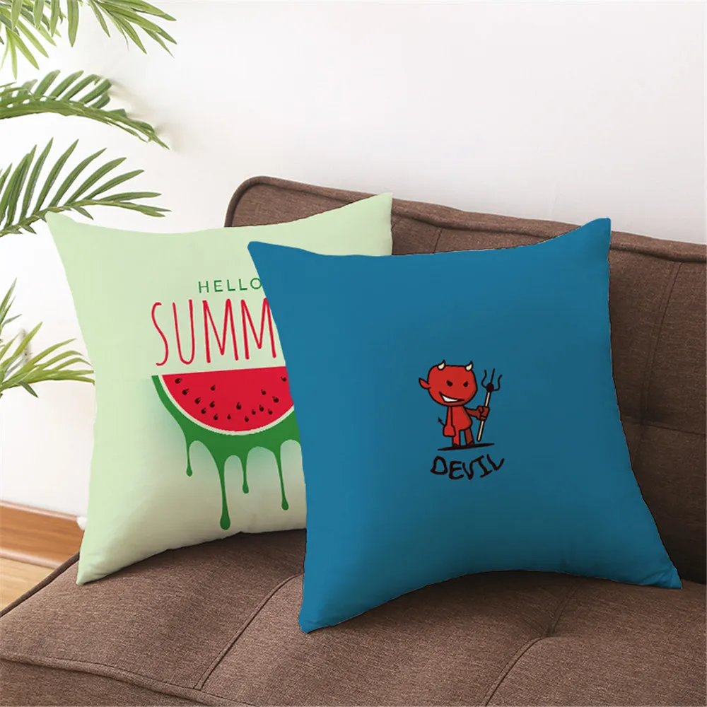 

Custon Blue Ear Pillowcases Decorative Sofa Room Bed Pillow Cover Home Car Cute Cushion Case 45*45cm(One Side) TPR069