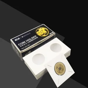 50Pcs/Lot 12 Sizes Square Cardboard Coin Holders Coin Supplies Coin Album Collection Stamp Coin Hold