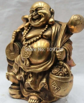 Бесплатная доставка &ltСчастливый Китайский латунный Буддизм счастливый смех