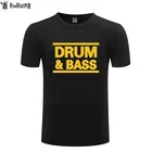 Футболка мужская с принтом музыкальных барабанов N BASS DNB DMC, хлопковая тенниска с короткими рукавами в стиле хип-хоп