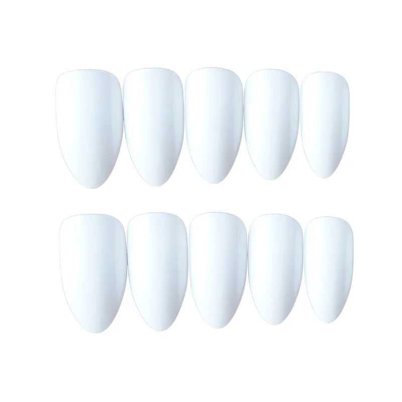 24 шт длинные острые накладные ногти ins Горячие твердые цветные акриловый пресс на