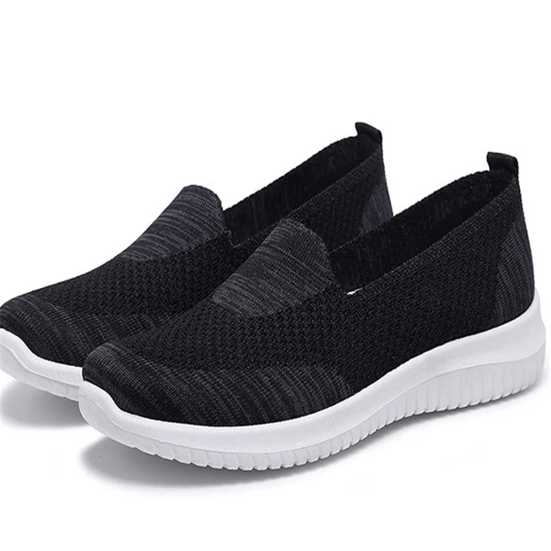 

2020 summer new Feizhi ladies one-step mother shoes breathable women's single soles mesh old Beijing cloth shoes soft sole 02