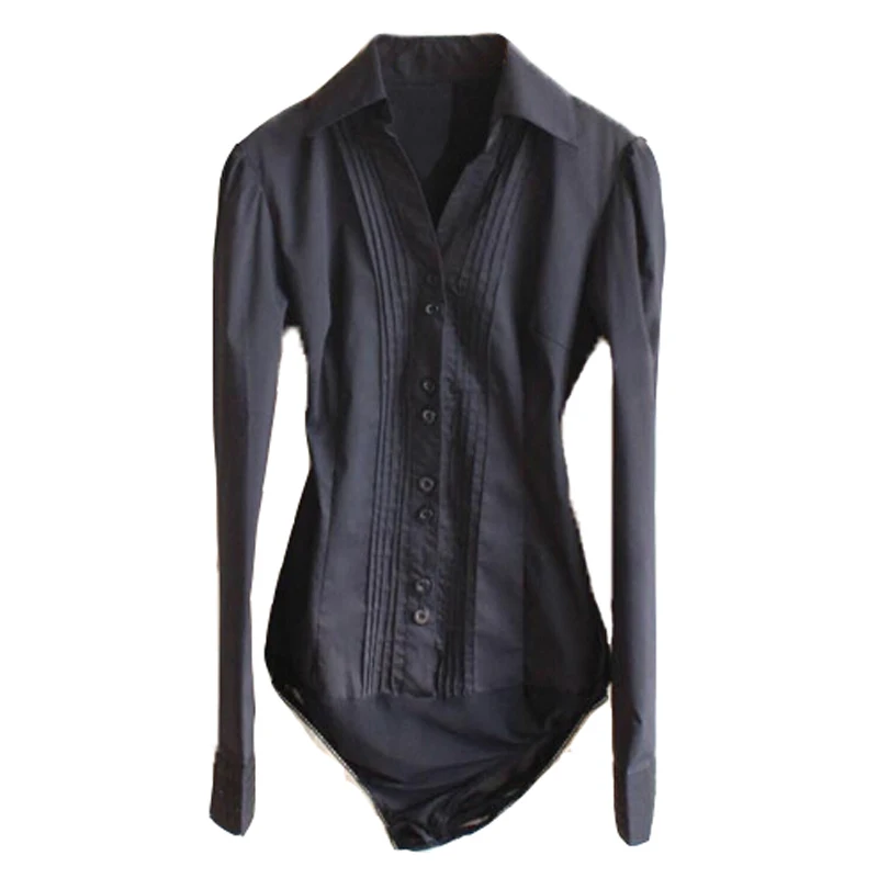 Long sleeve Black В продаже! Новая Женская Офисная плиссированная рубашка с длинным рукавом и v-образным вырезом, Женская рабочая одежда, S-4XL, черный, белый, синий SY0091 - Цвет: Long sleeve Black