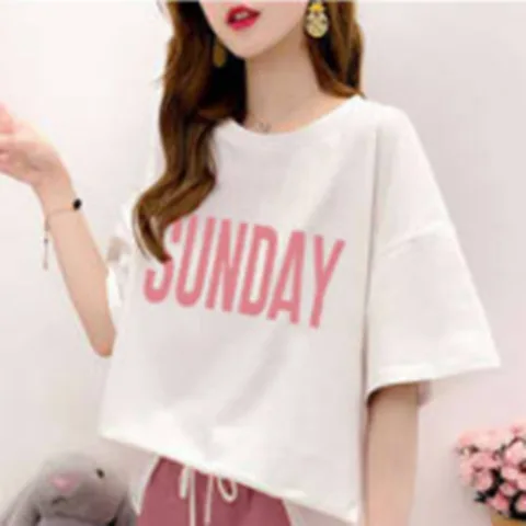 white t shirt Женский костюм из двух предметов футболка с надписью топ и шорты на шнурке Повседневный Женский комплект плюс Размер Женская одежда Костюм хлопковый спортивный костюм - Цвет: white t shirt