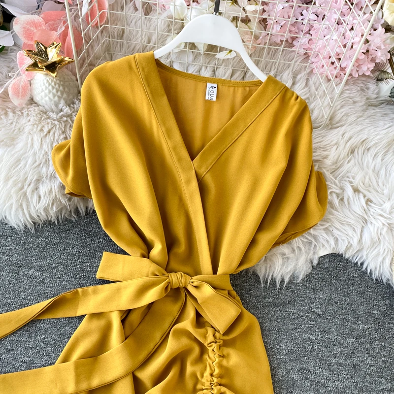 Женское облегающее платье-Русалка Teeuiear Летнее Длинное платье миди с V-образным