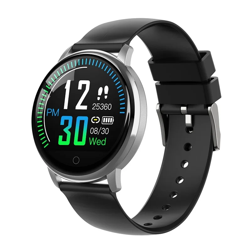 silver rubber Новинка SENBONO Smartwatch водонепроницаемый монитор кровяного давления сердечного ритма фитнес-трекер для мужчин и женщин Смарт-часы для IOS Android - Цвет: silver rubber