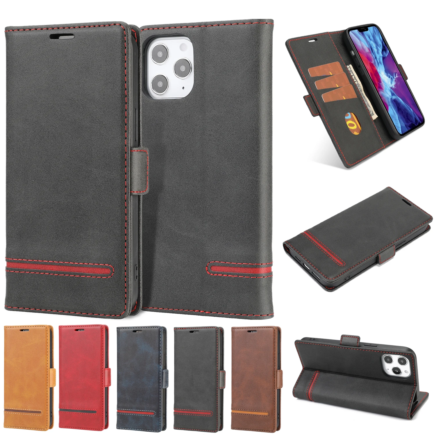 

Flip Wallet Case for Apple Iphone 11 12 XS Pro Max XR X 6 7 8 Plus SE 2020 Leather Phone Case Protection Mobile Phone Cover