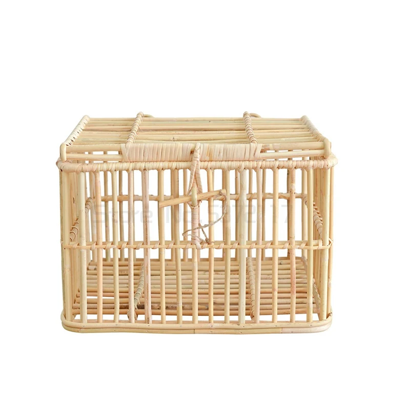 

Shelf baskets Hand-woven rectangular rattan storage basket with lid, debris storage box
