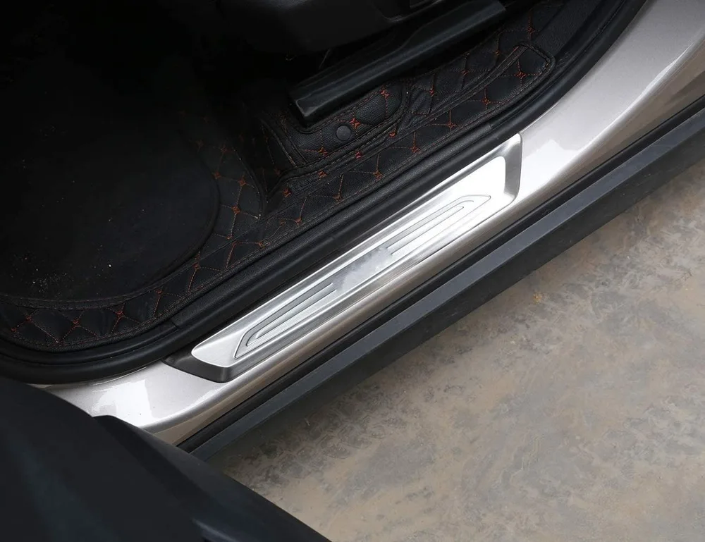 Защитная пластина порога наружной двери автомобиля из нержавеющей стали 4 шт. для