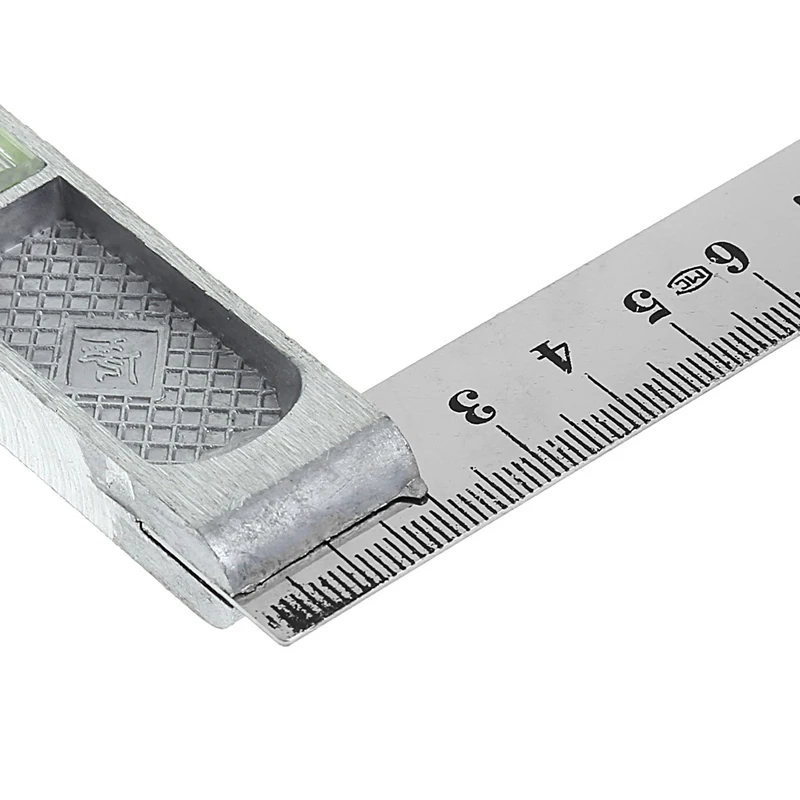 

200mm Triangle Ruler 90 Degree Alloy Measuring Tool With Bead Horizontal Woodworking J6PC