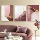 Современное художественное полотно, живопись, абстрактная декоративная печать, водонепроницаемый плакат, линия акварели, картина Pictur, Подарочная зеленая картина 60x80