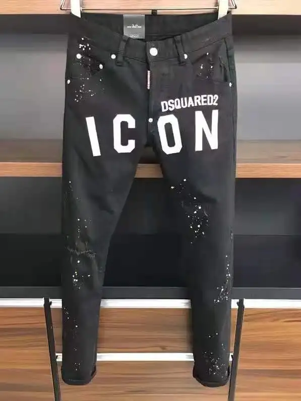 

Jeans Pants Design Cool Top Jeans Men Slim Jeans Denim Trousers Blue Hole Pants Jeans For Men 9630