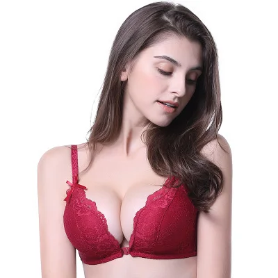 PAERLAN бюстгальтер с застежкой спереди пуш ап без косточек удобный цельный