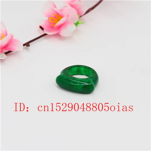 Кольцо из натурального зеленого нефрита Амулет китайского модные
