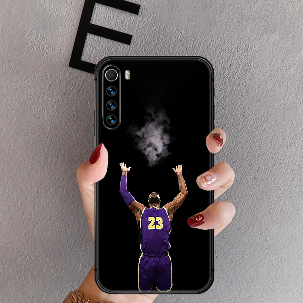 

Basketball James 23 LeBron Phone Case Cover For Xiaomi Redmi Note 7 7A 8 8T 9 9S 9A 10 K30 Pro Ultra Black Etui Funda Black Etui