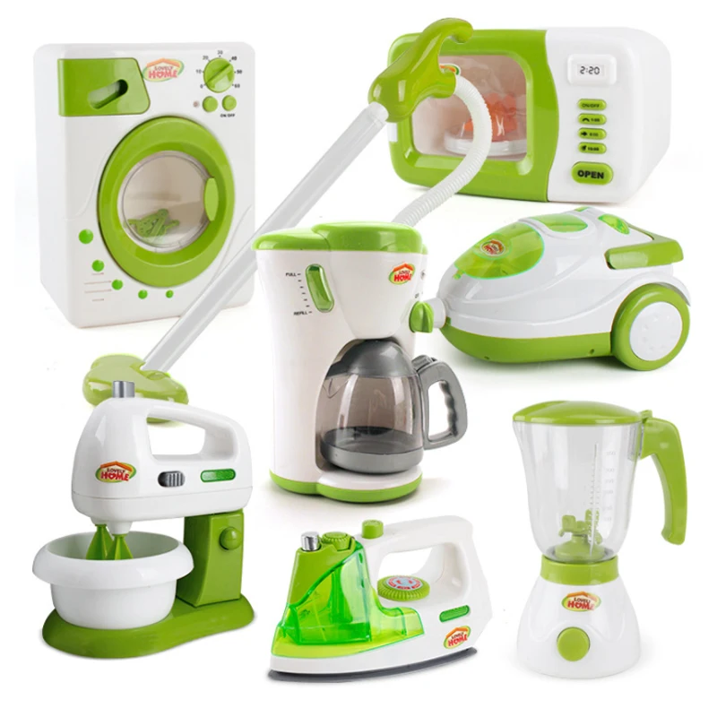 

Home Toys Simulated Small Home Appliances Multifunctional Vacuum Cleaner Coffee Bread Machine Hot Sales