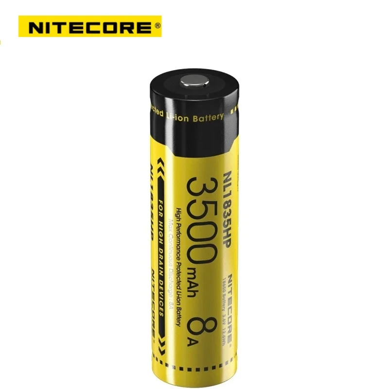 2017 Nitecore NL1835HP высокая производительность 18650 3500mAh 3 6 V 12.6Wh 8A защищённый Li-Ion Топ на