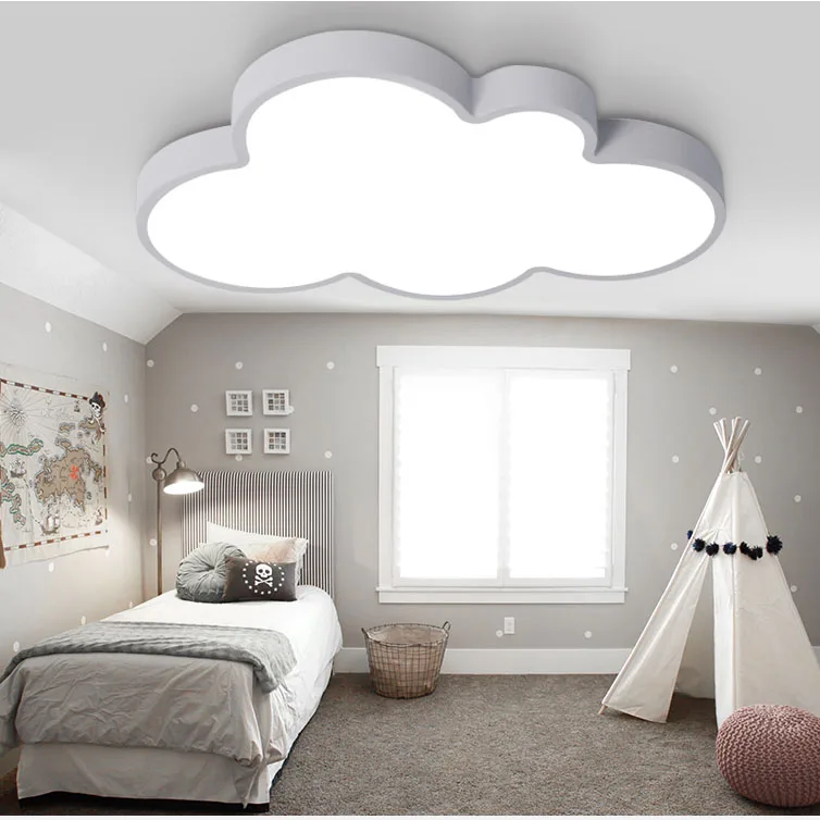 Креативная потолочная лампа с облаками для детской комнаты спальни светодиодная