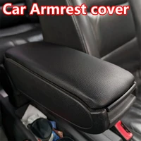 1 pcs leather car armrest latch cover for audi a6 c5 1999 2005 center console arm rest storage box lid cover auto accessories