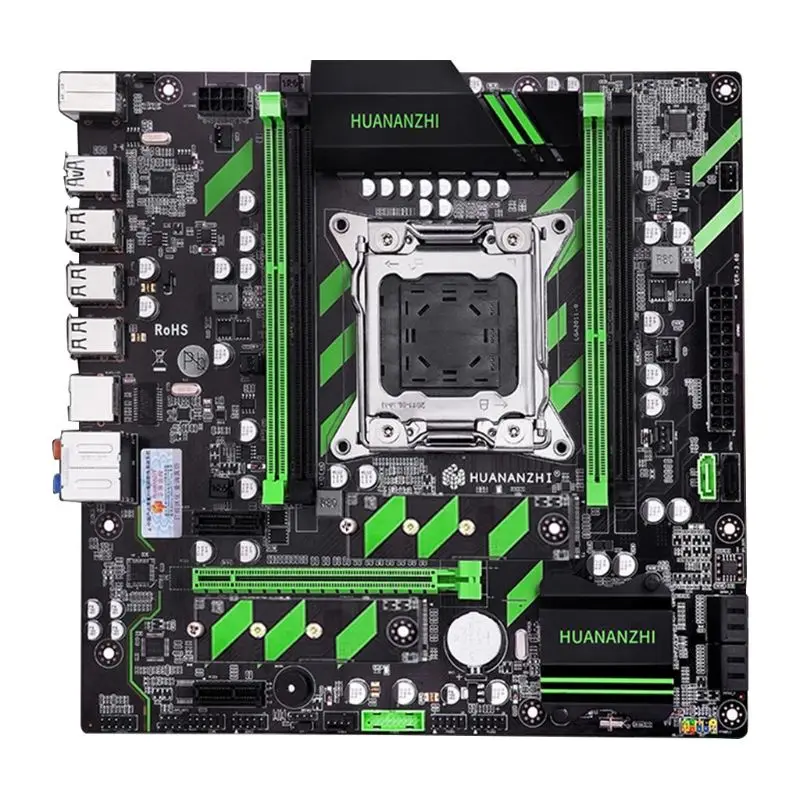 Материнская плата Huananzhi X79 LGA2011 модель Turbo ATX SATA3 USB3.0 Dual PCI E 16X NVME M.2 SSD поддержка REG ECC