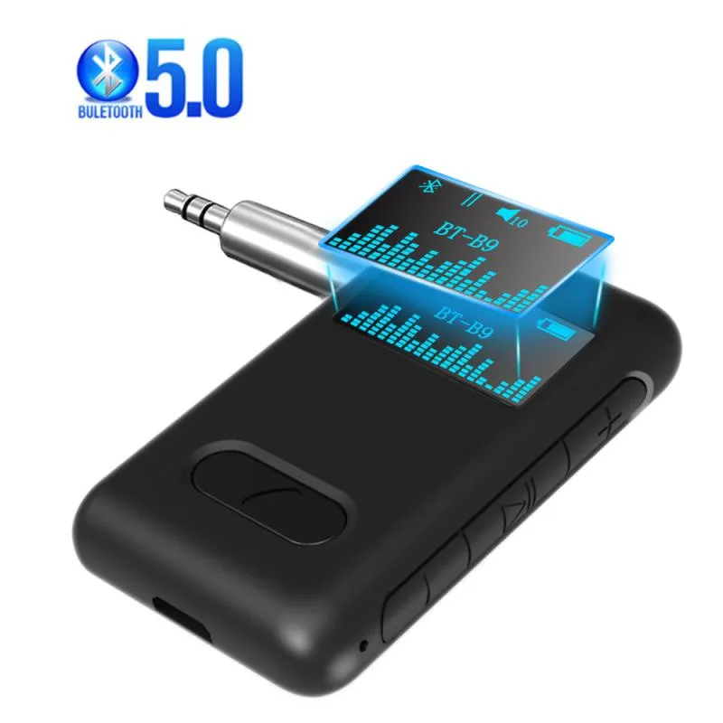 Приемник Bluetooth 5 0 с ЖК дисплеем AUX разъем 3 мм RCA стерео беспроводной аудиоадаптер