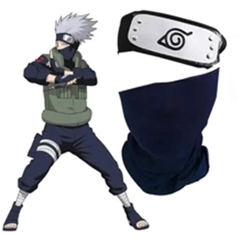Kakashi Konoha Headband Mask Cosplay Ninja  Accessories  Weapon Armor Throw Darts Kunai Hokage Gloves Bracelet  Props