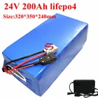Литиевая батарея 24 В 200 ач lifepo4 с BMS для электрического велосипеда ЖК-дисплей для инвертора Solar RV EV AGV UPS