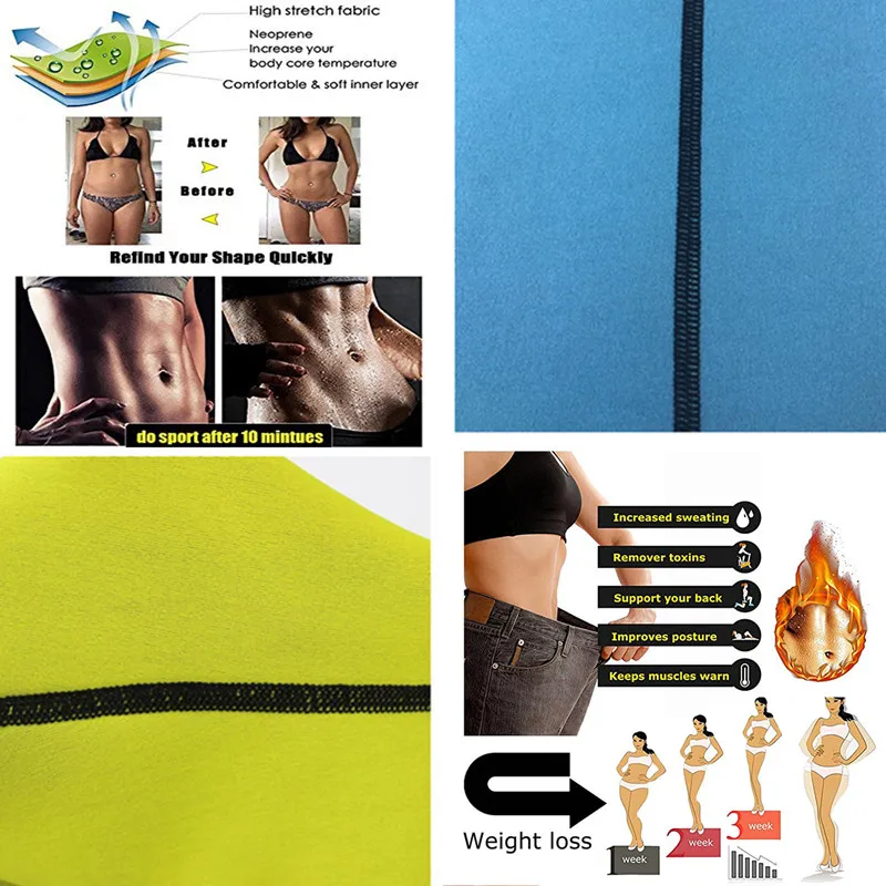 Женская рубашка для похудения без молнии с теплым потом и талией неопреновый