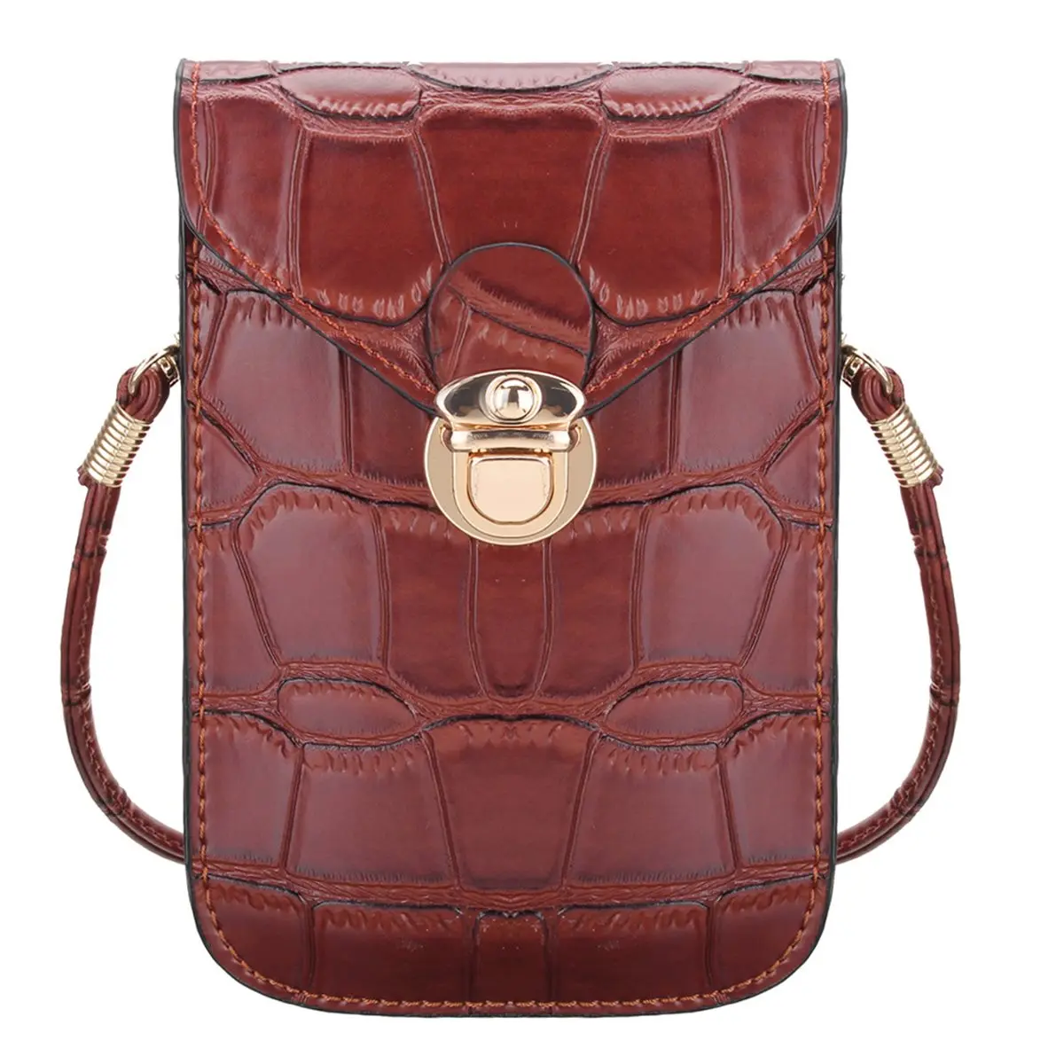 

Silver Mobile Phone Mini Bags Small Clutches Shoulder Bag Crocodile Leather Women Handbag Black Clutch Purse Handbag Flap