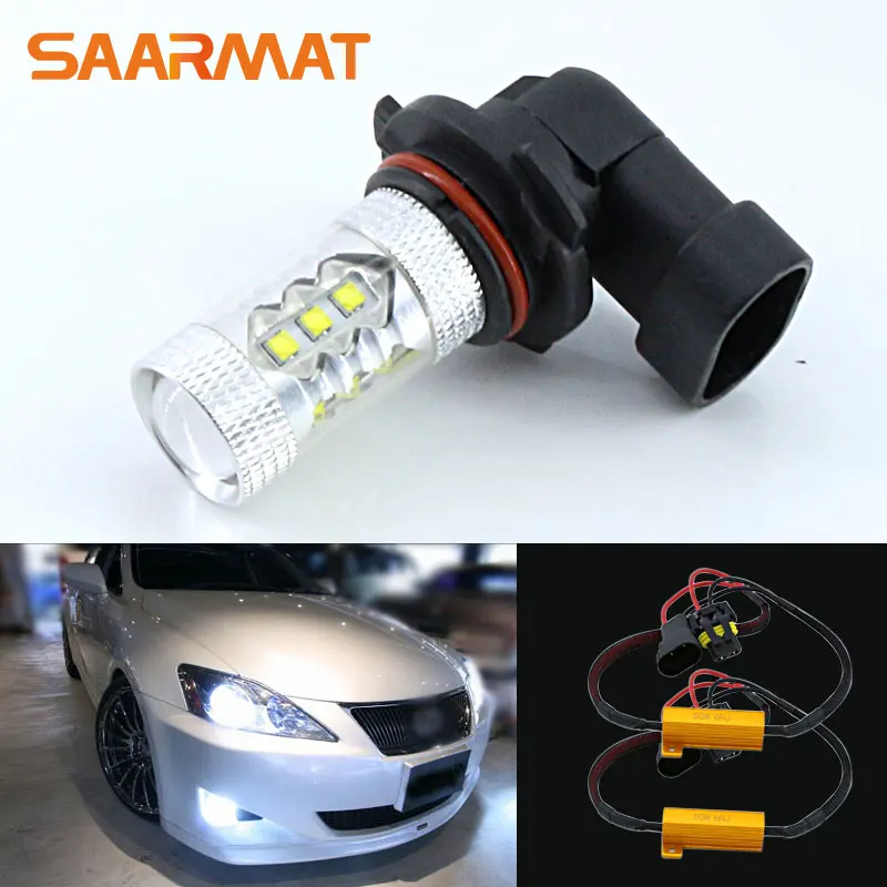 Пара противотуманных фар 9006 HB4 80 Вт XBD Chips DRL дневные ходовые огсветильник для VW Eos