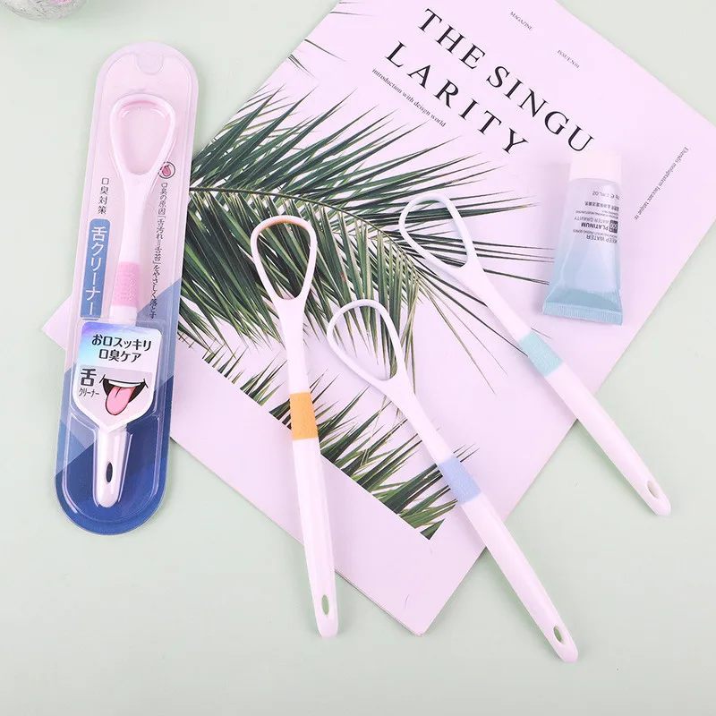

1PC Useful Tongue Scraper Food Grade Plasctic Oral Tongue Cleaner Medical Mouth Brush Reusable Fresh Breath Maker
